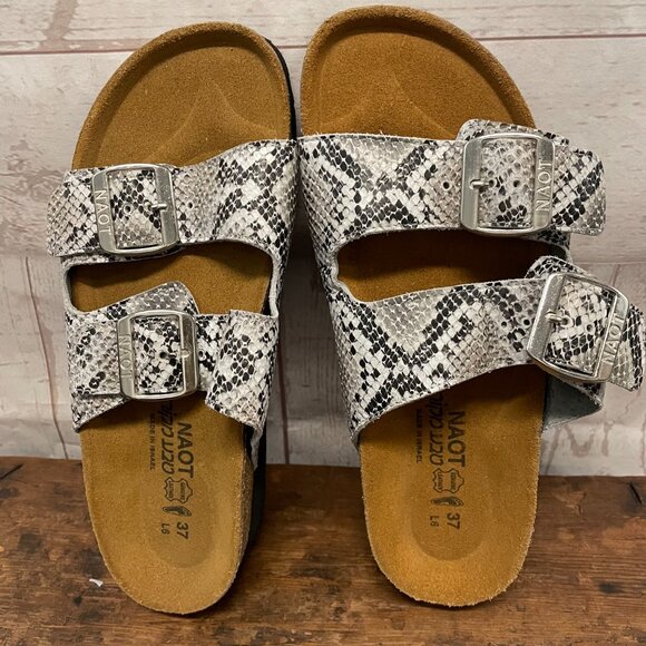 Naot Santa Barbara Snakeprint Slide Sandals New! - Picture 5 of 10